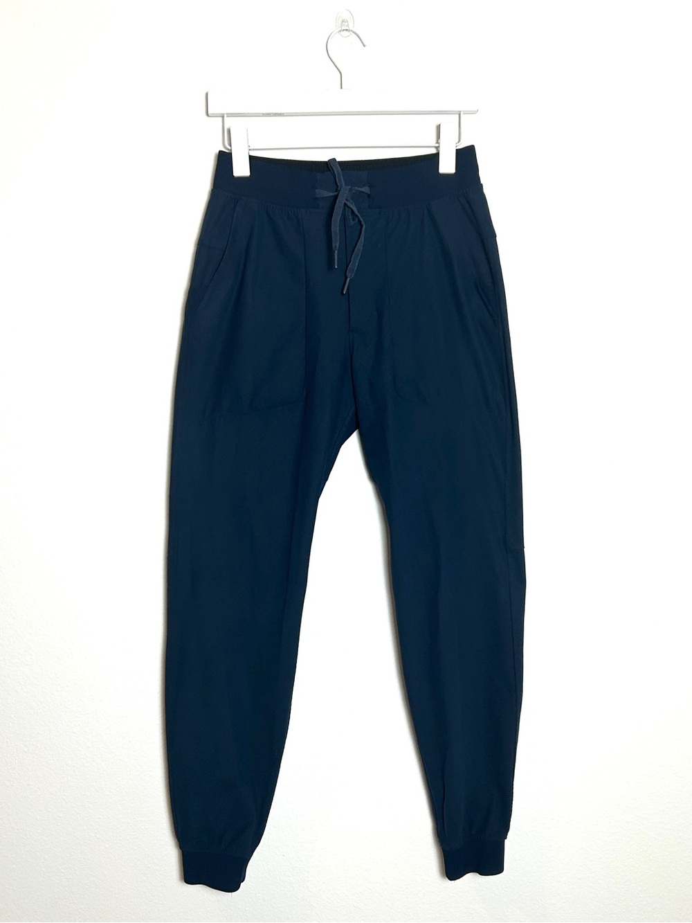 Lululemon Navy Blue Athletic Jogger Pants Drawstring Tapered Activewear Small